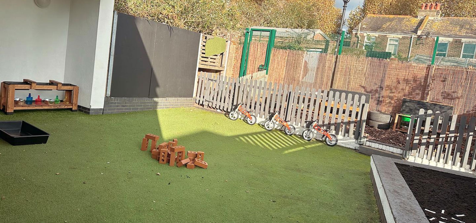 The garden space at one of Top Tots' sites